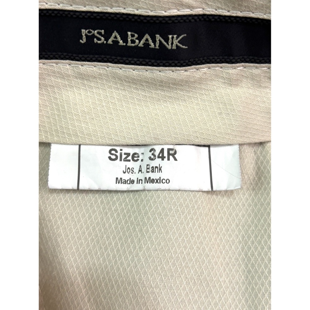 Jos A Bank 34x30 Tan Light Brown Dress Suit Pants‎ Signature Flat Front Wool - Picture 9 of 10